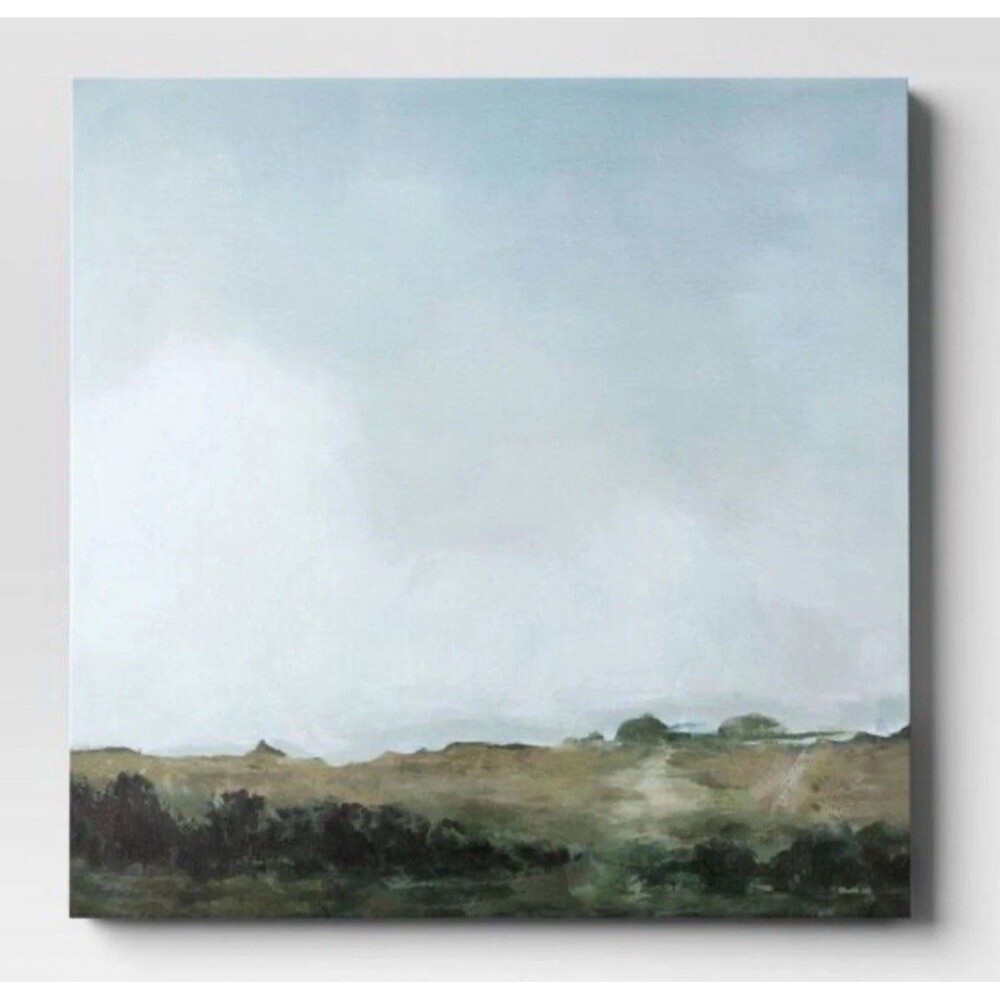 32" X 32" Calming Field Unframed Wall Canvas - Threshold NEW